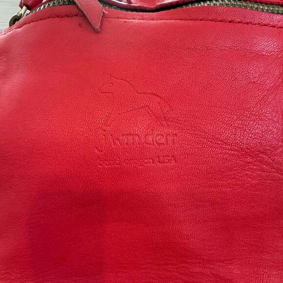 Vintage JW Hulme Co. Red Leather Concho Double Pocket Sling Saddle Bag main image 4